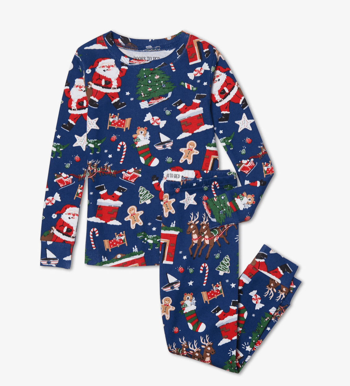 Hatley Twas The Night Before Christmas PJ & Book Set in Navy