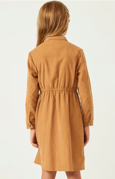 Hayden Girls Button Down Cinched Waist Corduroy Dress