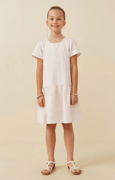 Hayden Girls Floral Textured Cap Sleeve Dress