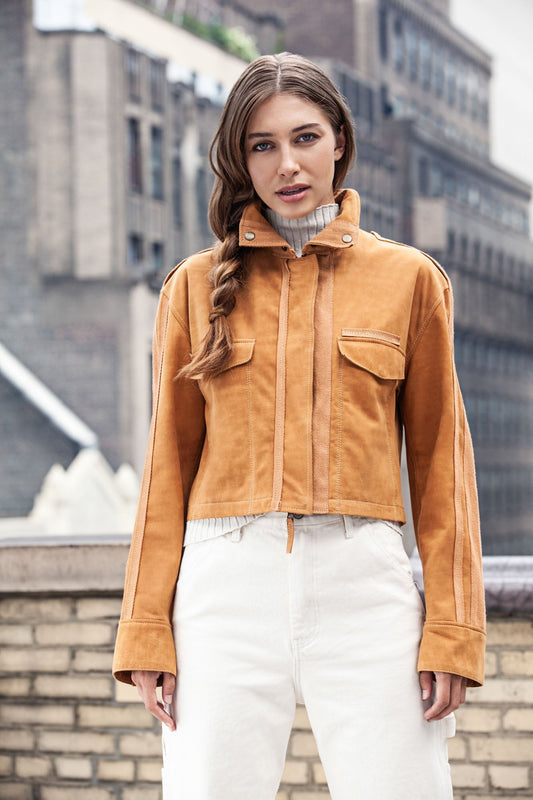 Jackett Christina Matte Leather Jacket