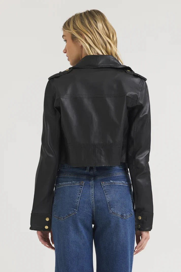 Jakett Erin Burnished Leather in Black Gold