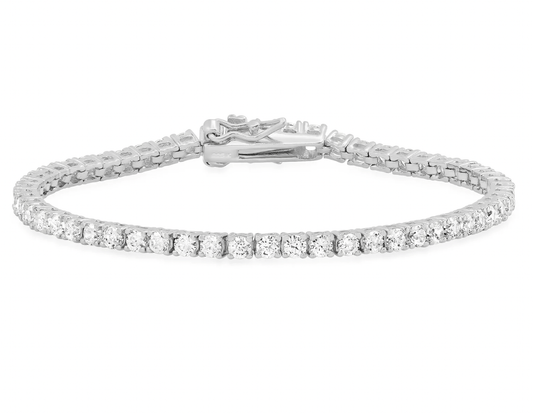 Jen Hansen 6.5" 2.5 MM CZ Tennis Bracelet in Silver