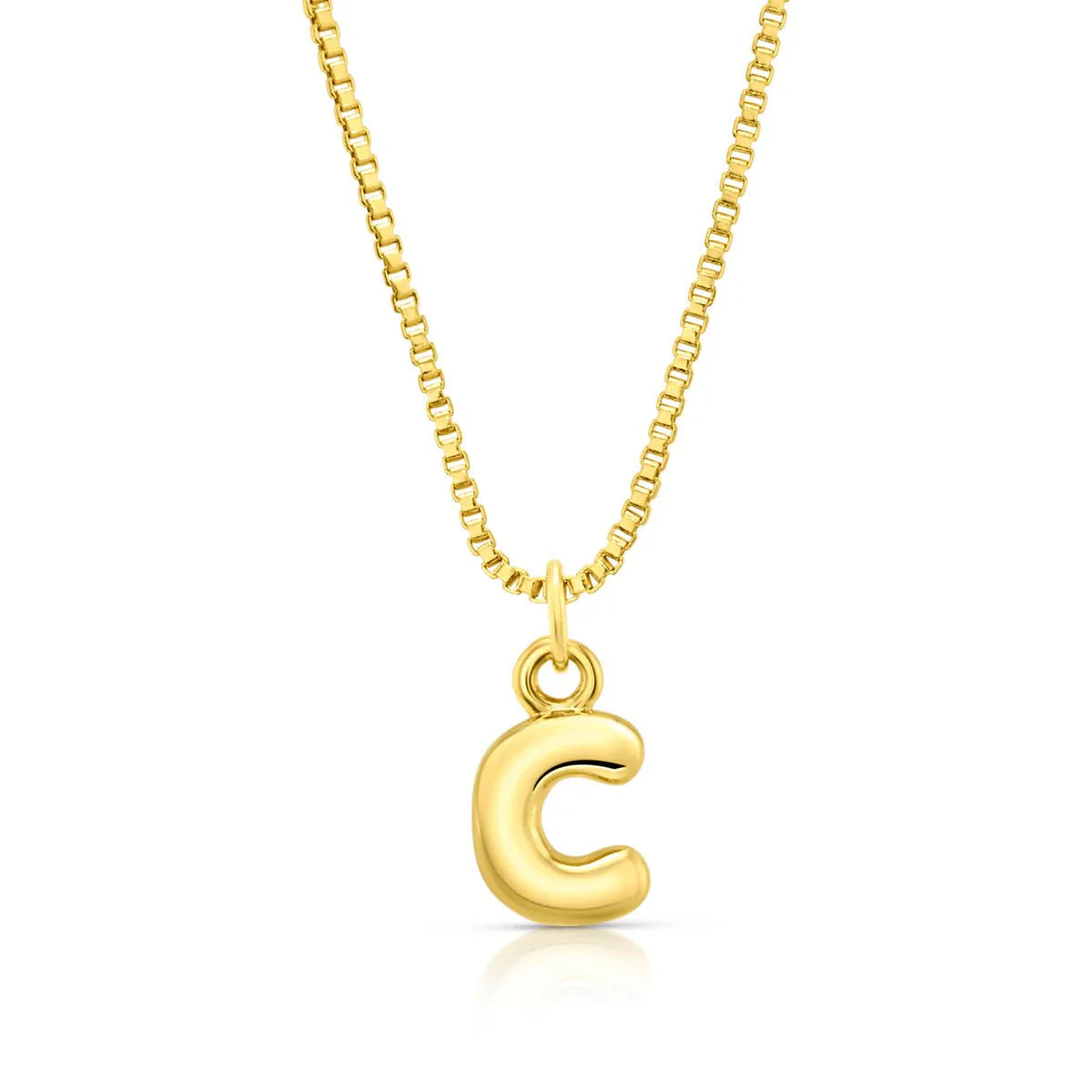 Jen Hansen Baby Bubble Gold Initial Necklace