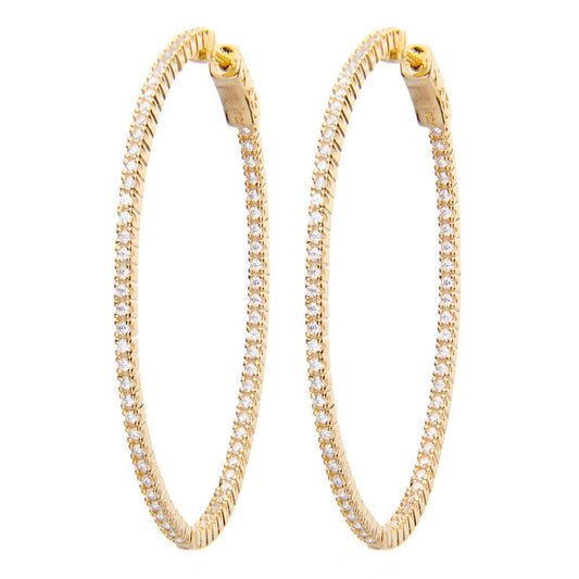 Jen Hansen Large Oval Hoops in Gold