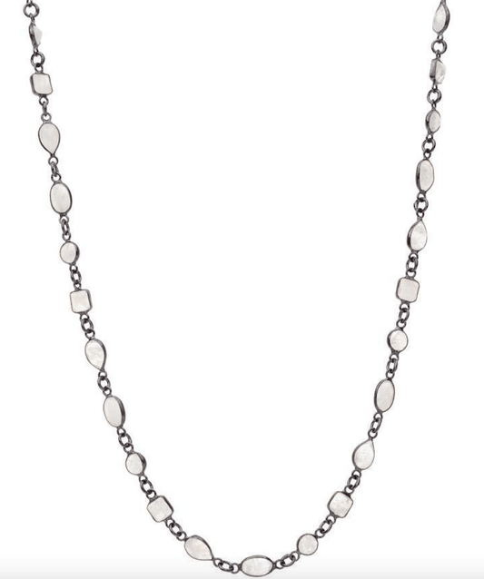 Jen Hansen Layering Chain in Moonstone in Silver
