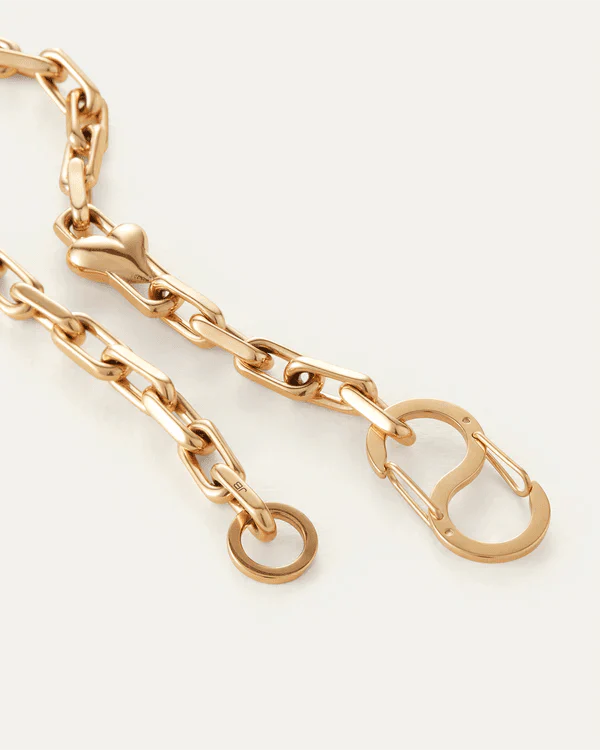 Jenny Bird Art Heart Chain Necklace in Gold