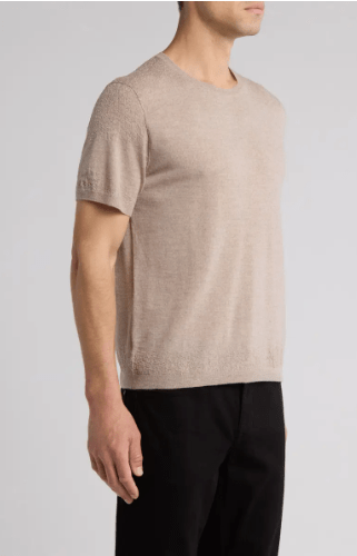 John Varvatos Alvito Crewneck in Fossil Grey