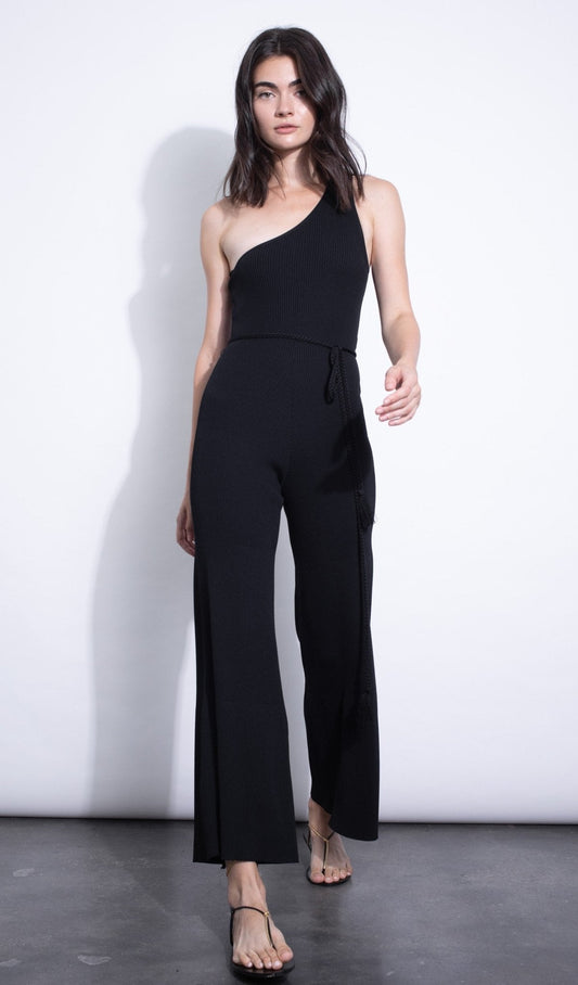 Karina Grimaldi Drusilla Knit Jumpsuit in Black