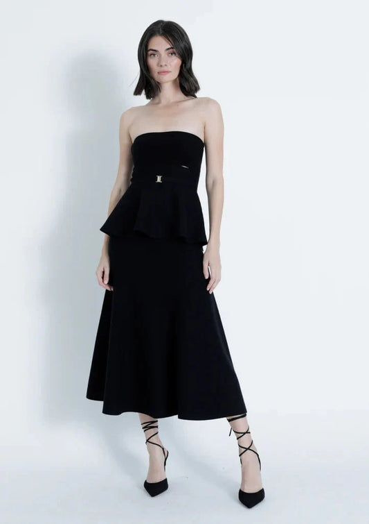 Karina Grimaldi Krystina Long Skirt in Black