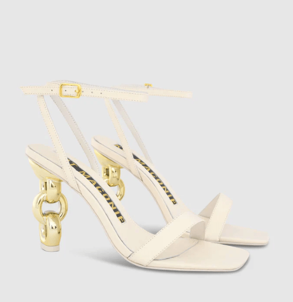 Kat Maconie Riri Sandals in Coconut Cream