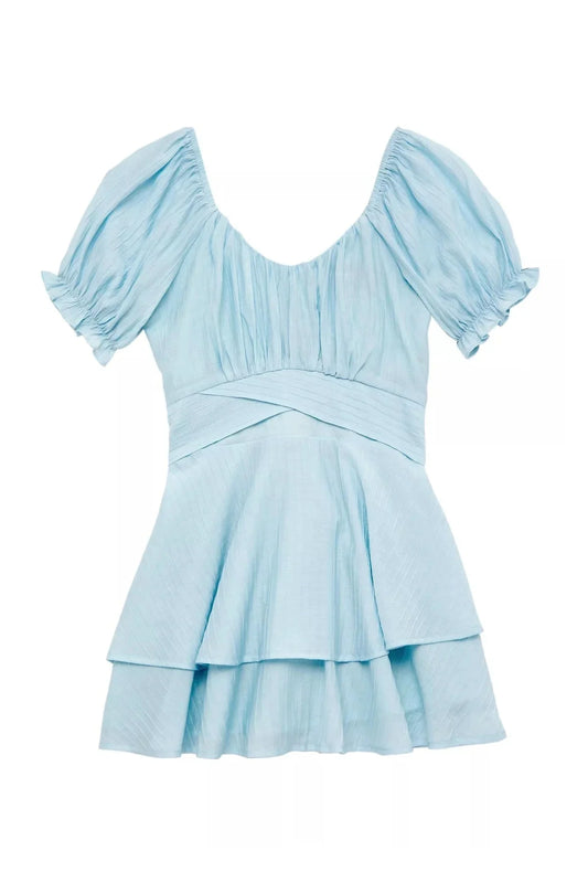 Katie J Junior Delilah Gauze Dress in Baby Blue