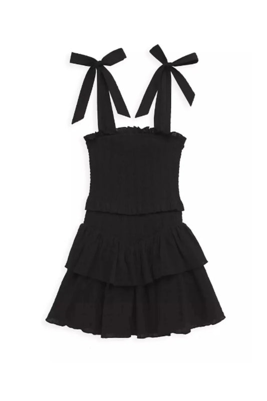 Katie J Junior Emerson Solid Dress in Black