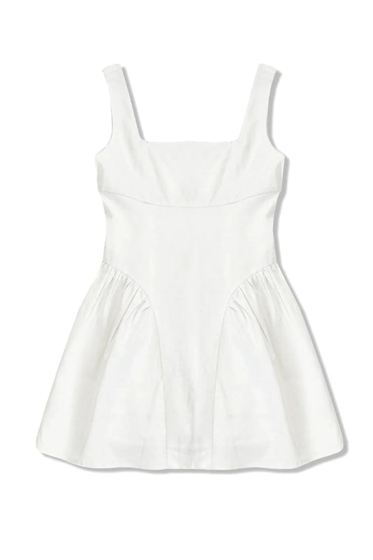 Katie J Nyc Brenna Tween Dress in White Linen