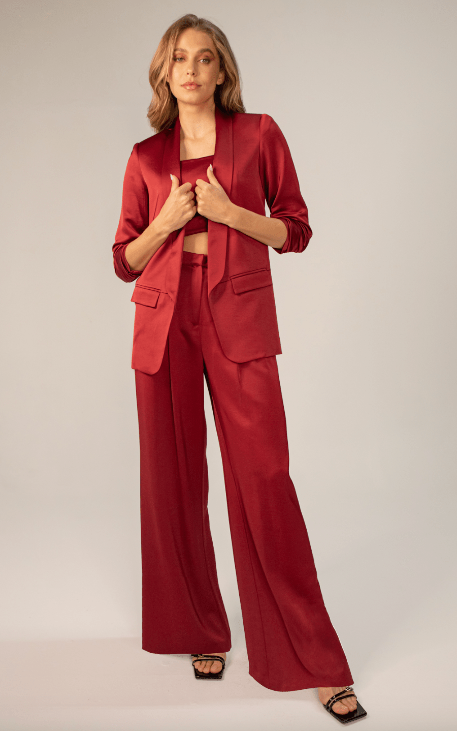 FINAL SALE Lavender Brown Nora Jacket in Burgundy