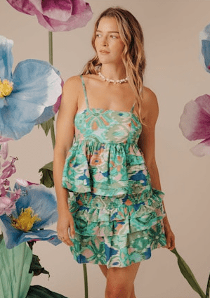 FINAL SALE- Love the Label Nicola Top in Symphonic Ikat